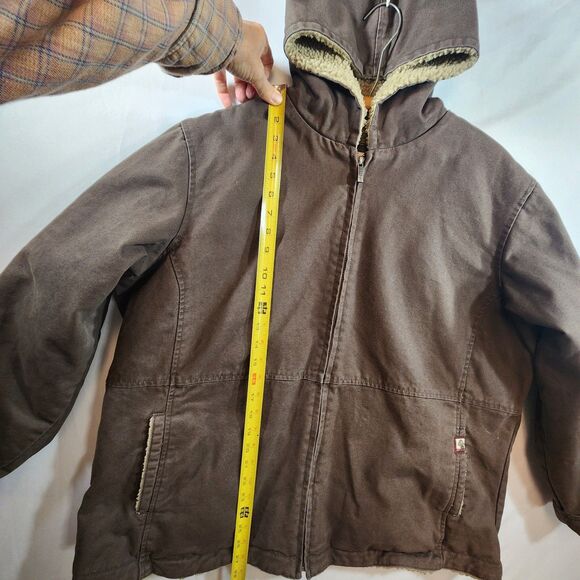 Dri-Duck Coat for Her Jacket Womens Size XXL Brown Hooded Sherpa Lined - Picture 12 of 16